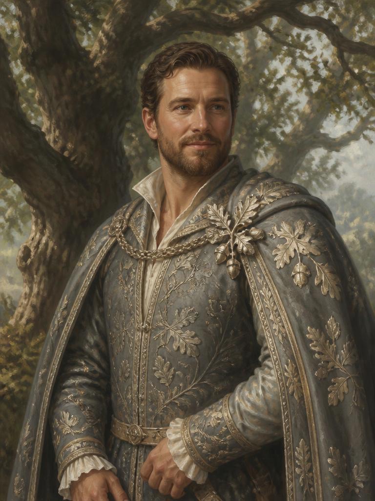 Duke of Oakgrove, painted in the style of the Evergreen court