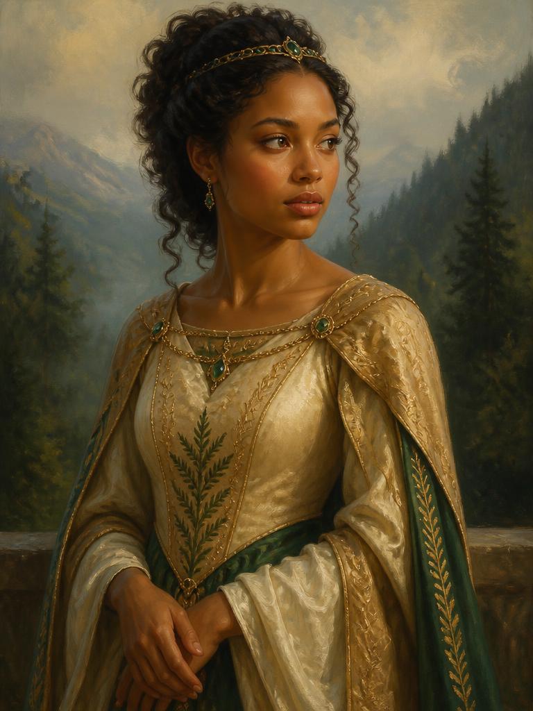 Princess of Evergreen, painted in the style of the Evergreen court