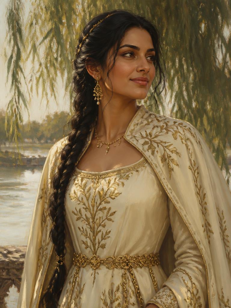 Viscountess of Willowgrove, painted in the style of the Evergreen court